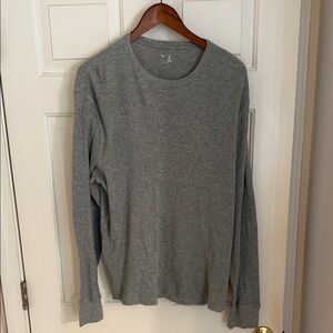 GAP Men's Heather Gray Long Sleeve Tee